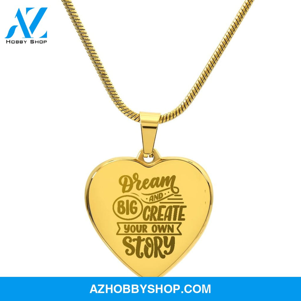 Daughter Necklace - Engraved Heart Necklace