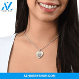 Daughter Necklace - Engraved Heart Necklace