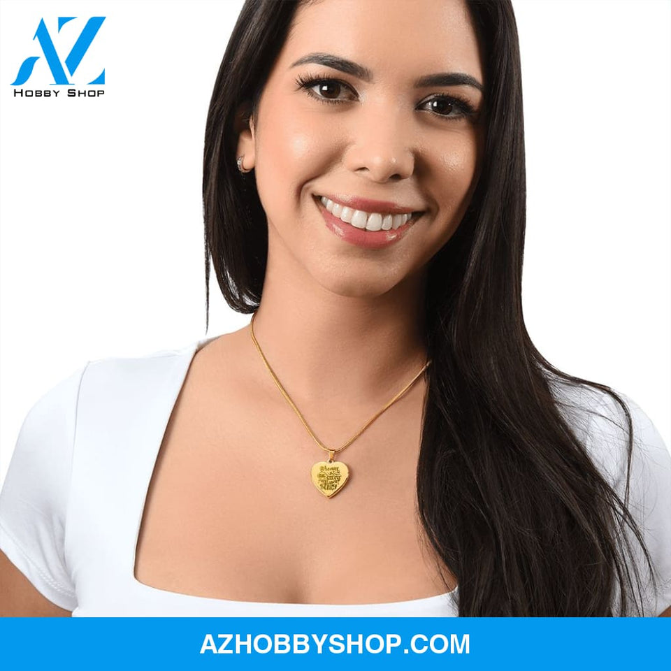 Daughter Necklace - Engraved Heart Necklace