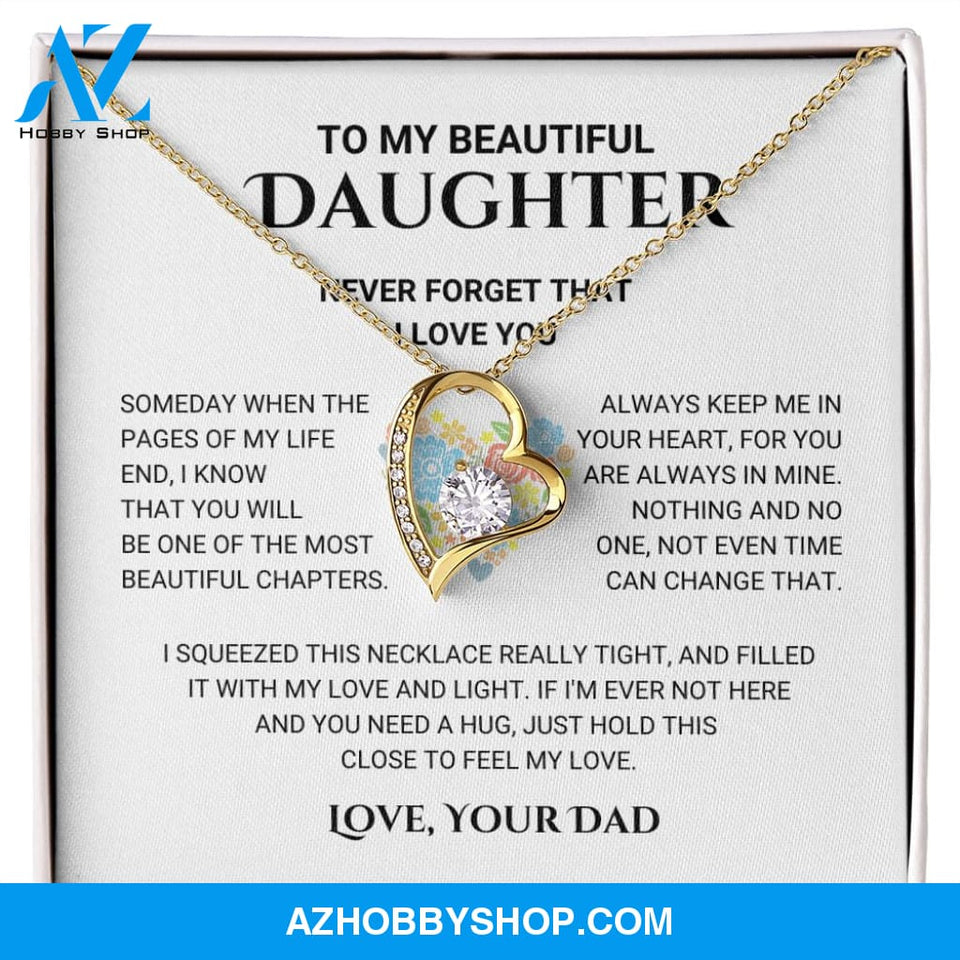Daughter - Never Forget - Forever Love Necklace