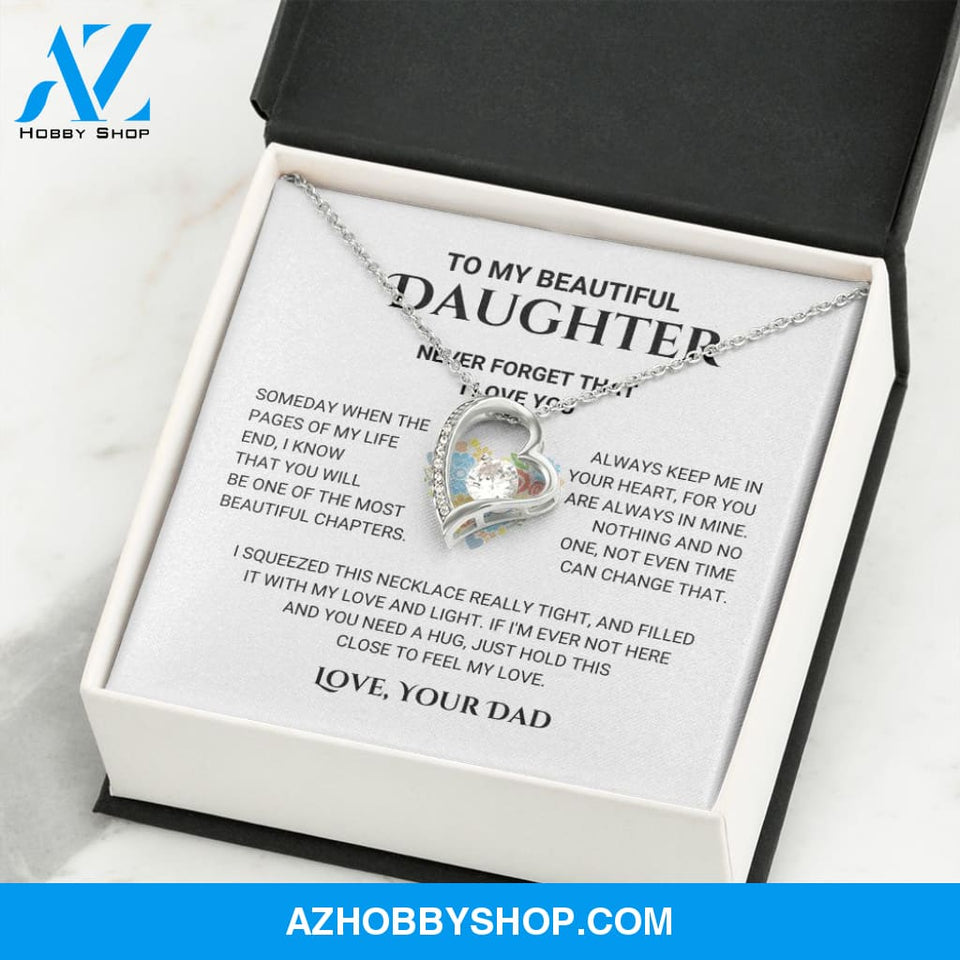 Daughter - Never Forget - Forever Love Necklace
