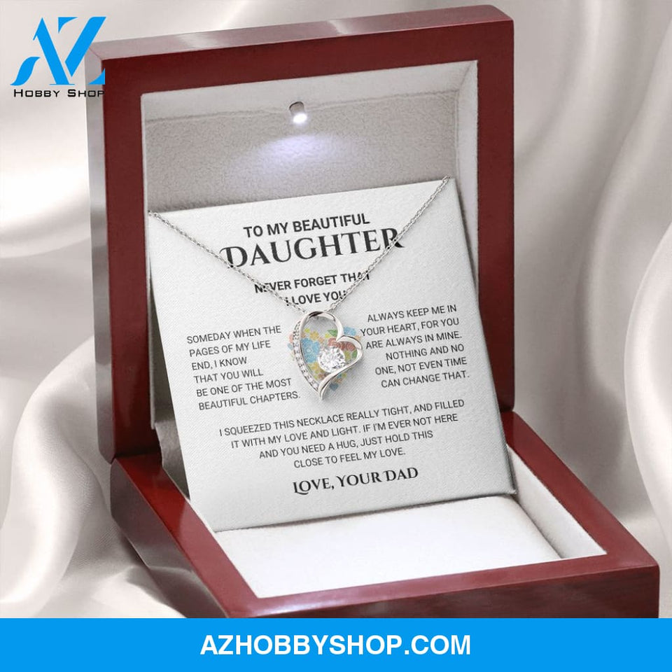 Daughter - Never Forget - Forever Love Necklace