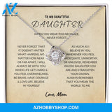 Daughter - Never Forget - Love Knot Necklace