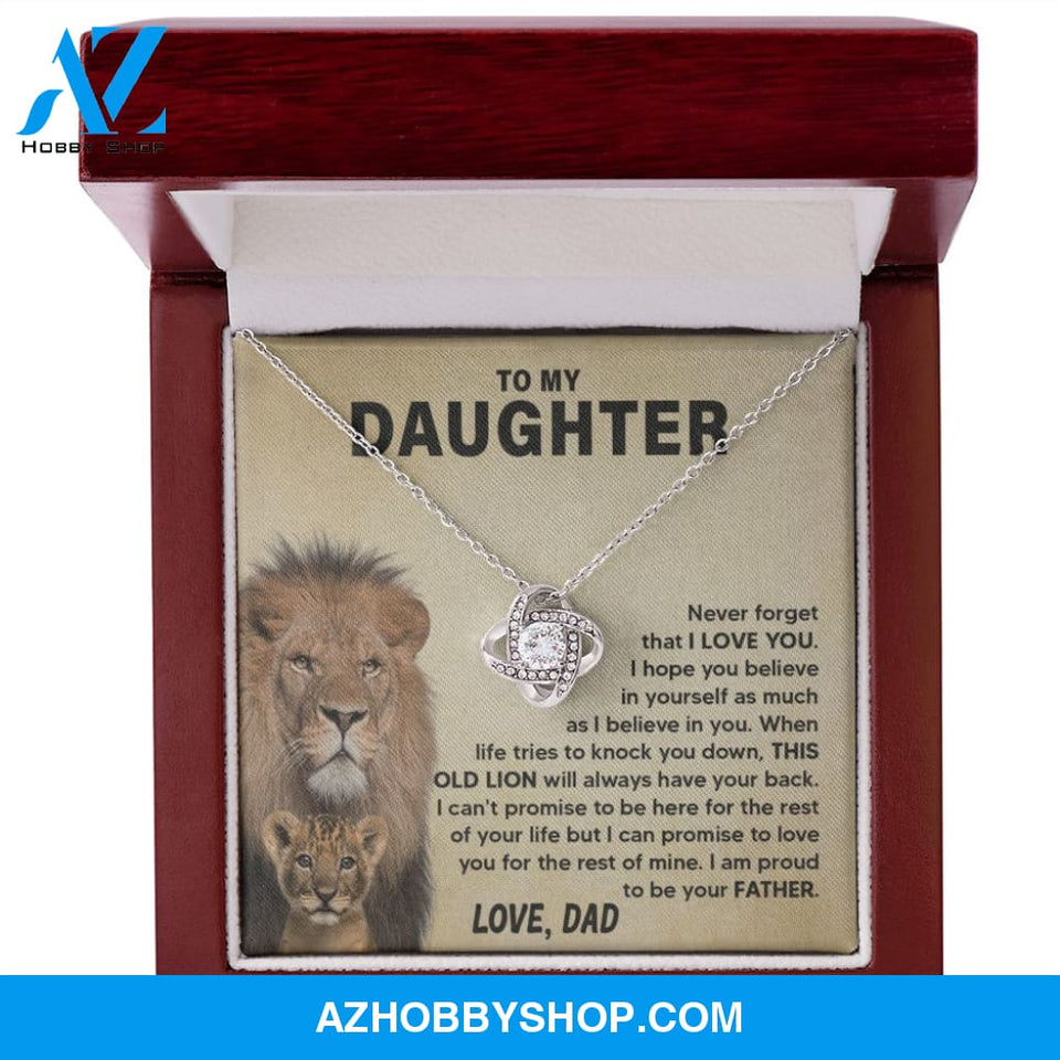 Daughter - Proud Father Love Knot Necklace
