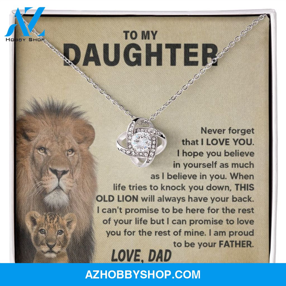 Daughter - Proud Father Love Knot Necklace