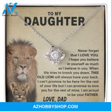 Daughter - Proud Father Love Knot Necklace