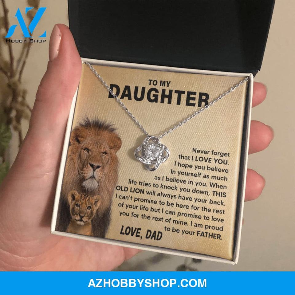 Daughter - Proud Father Love Knot Necklace