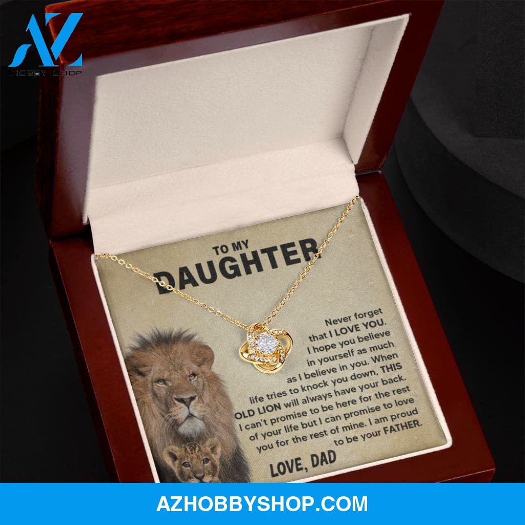 Daughter - Proud Father Love Knot Necklace