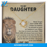 Daughter - Proud Father Love Knot Necklace