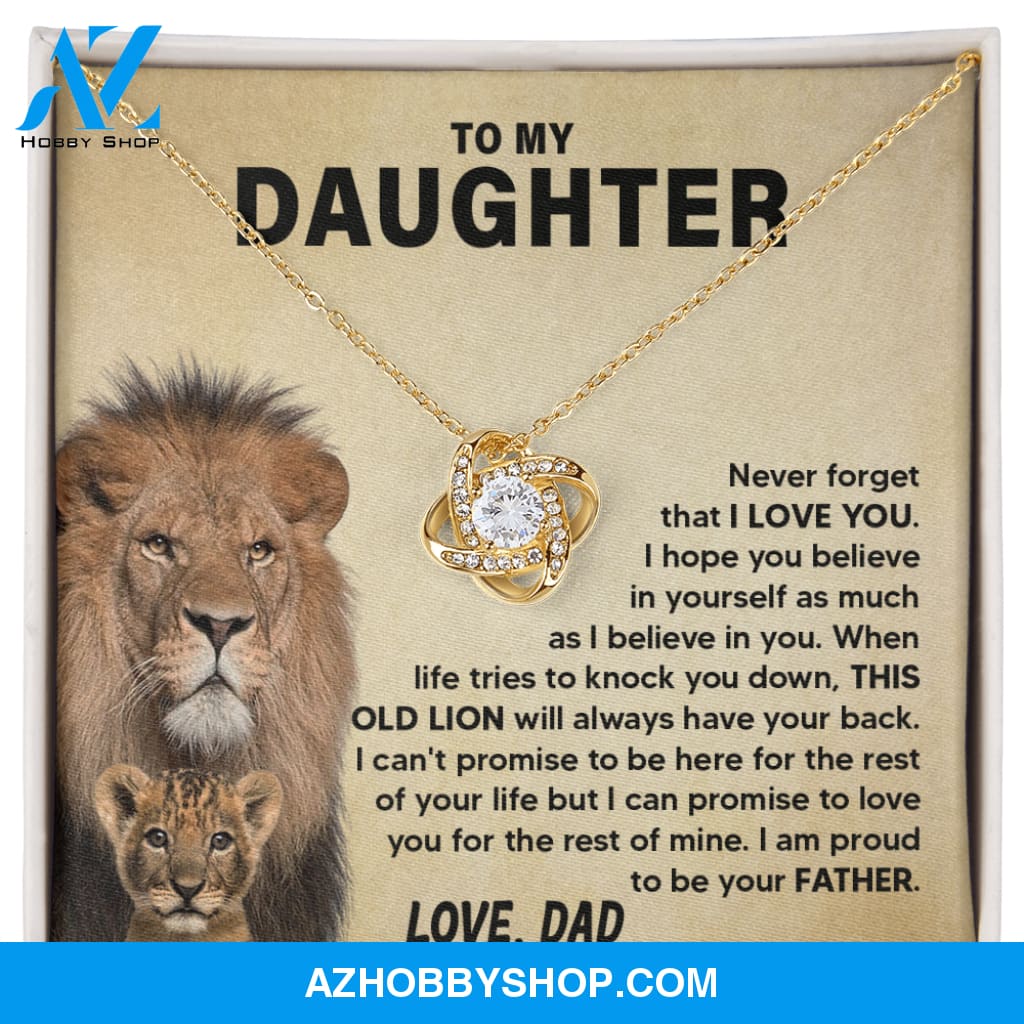 Daughter - Proud Father Love Knot Necklace