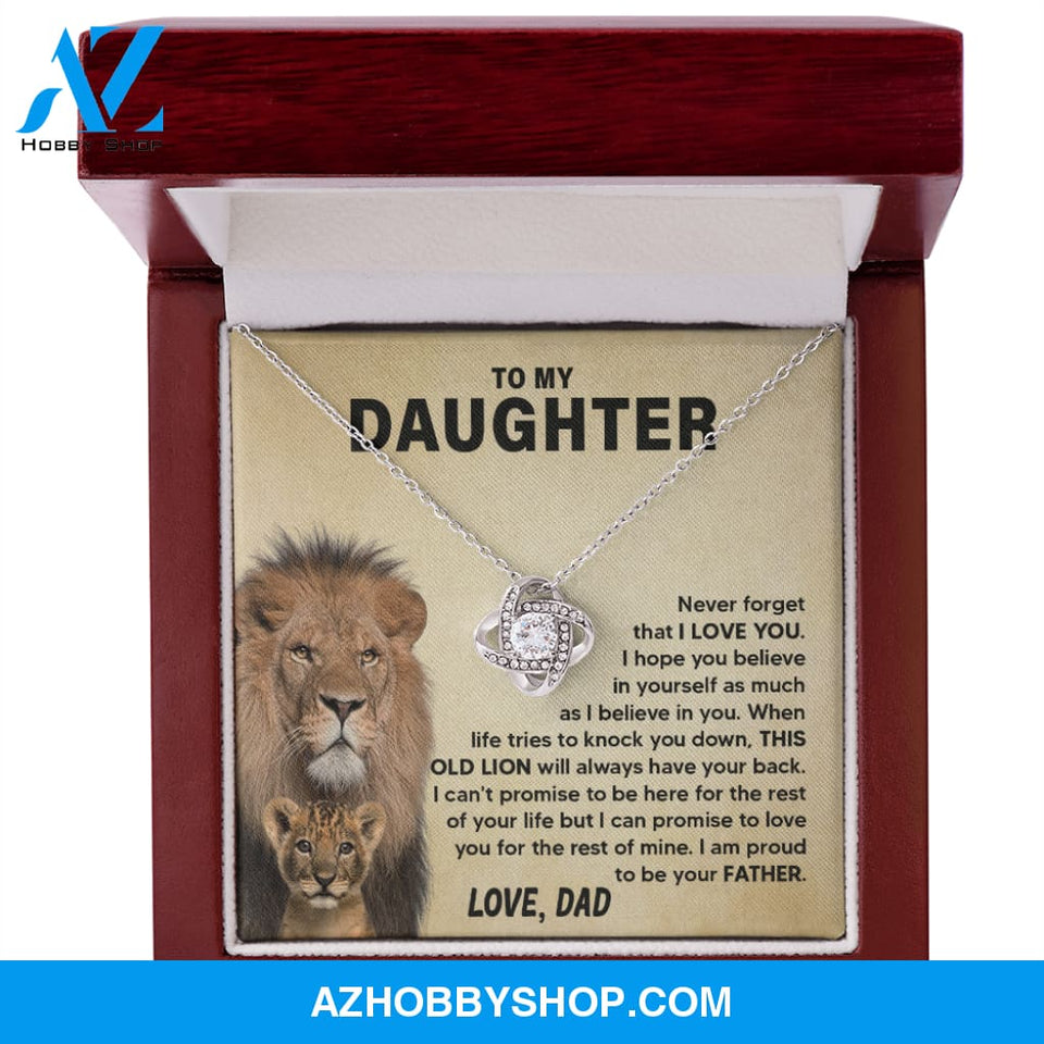 Daughter - Proud Father Love Knot Necklace