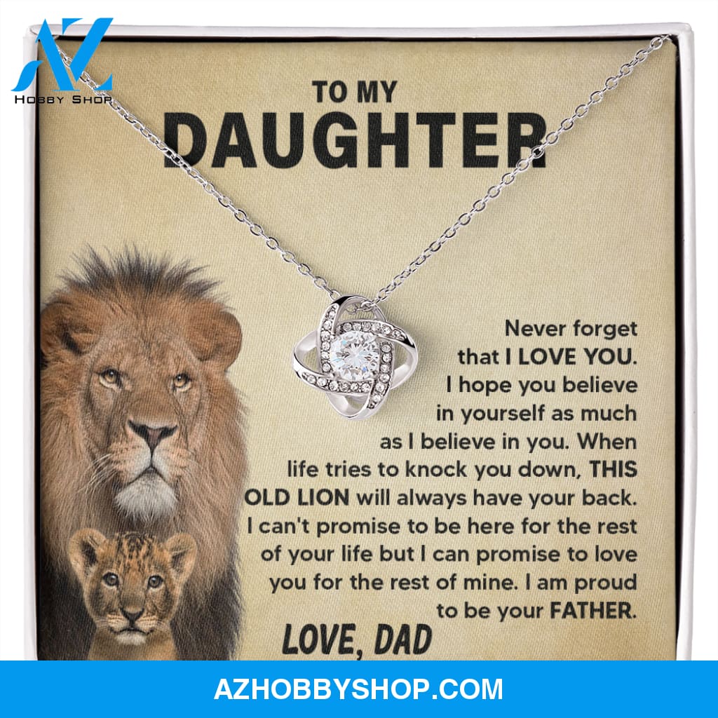 Daughter - Proud Father Love Knot Necklace