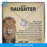 Daughter - Proud Father Love Knot Necklace