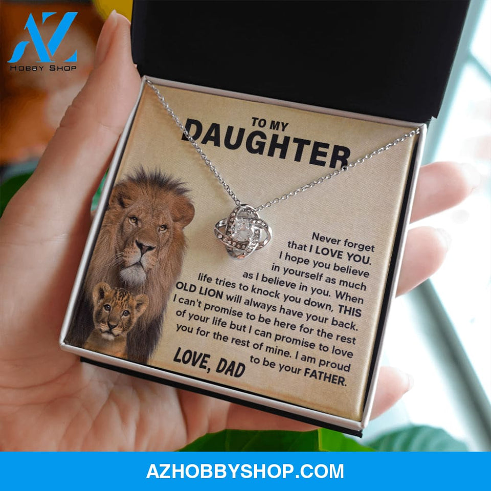 Daughter - Proud Father Love Knot Necklace