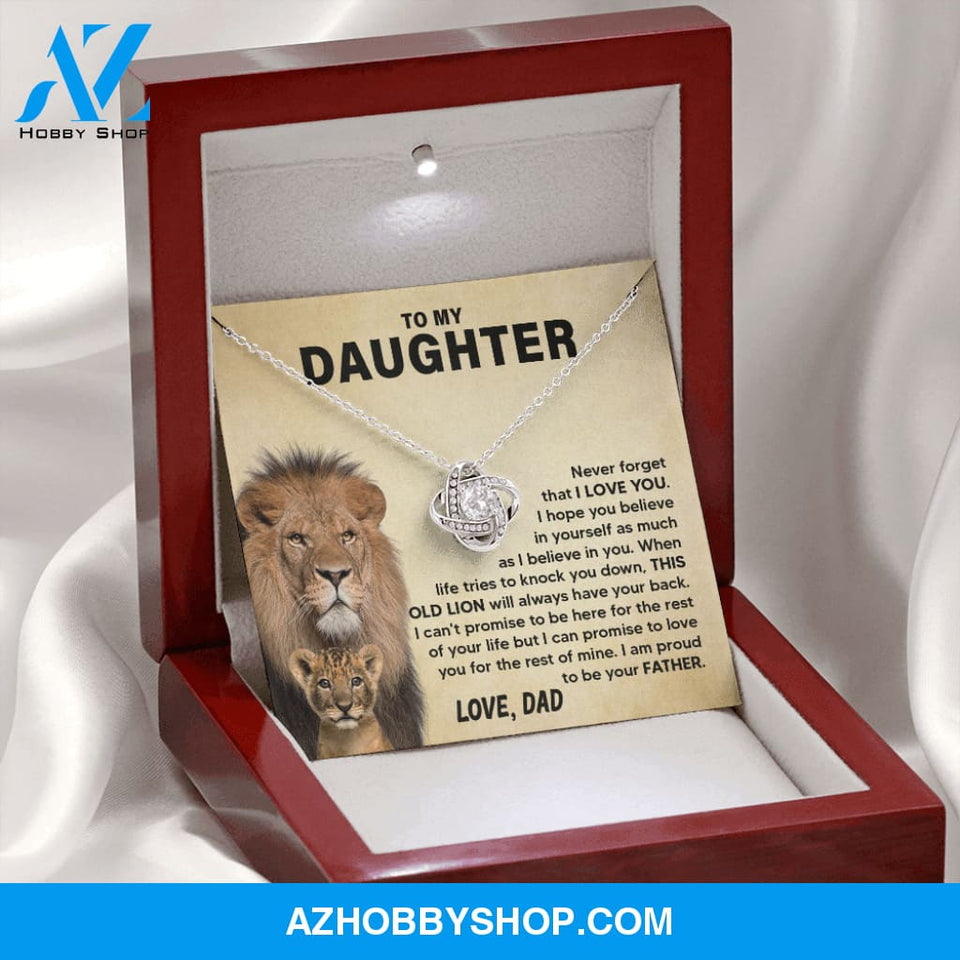 Daughter - Proud Father Love Knot Necklace