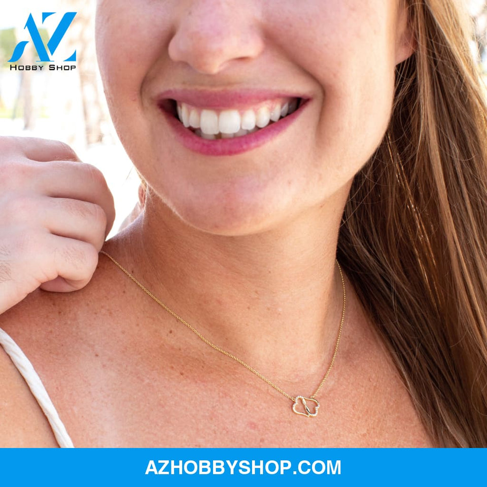 (Daughter) Proud - Solid Gold with Diamonds Necklace