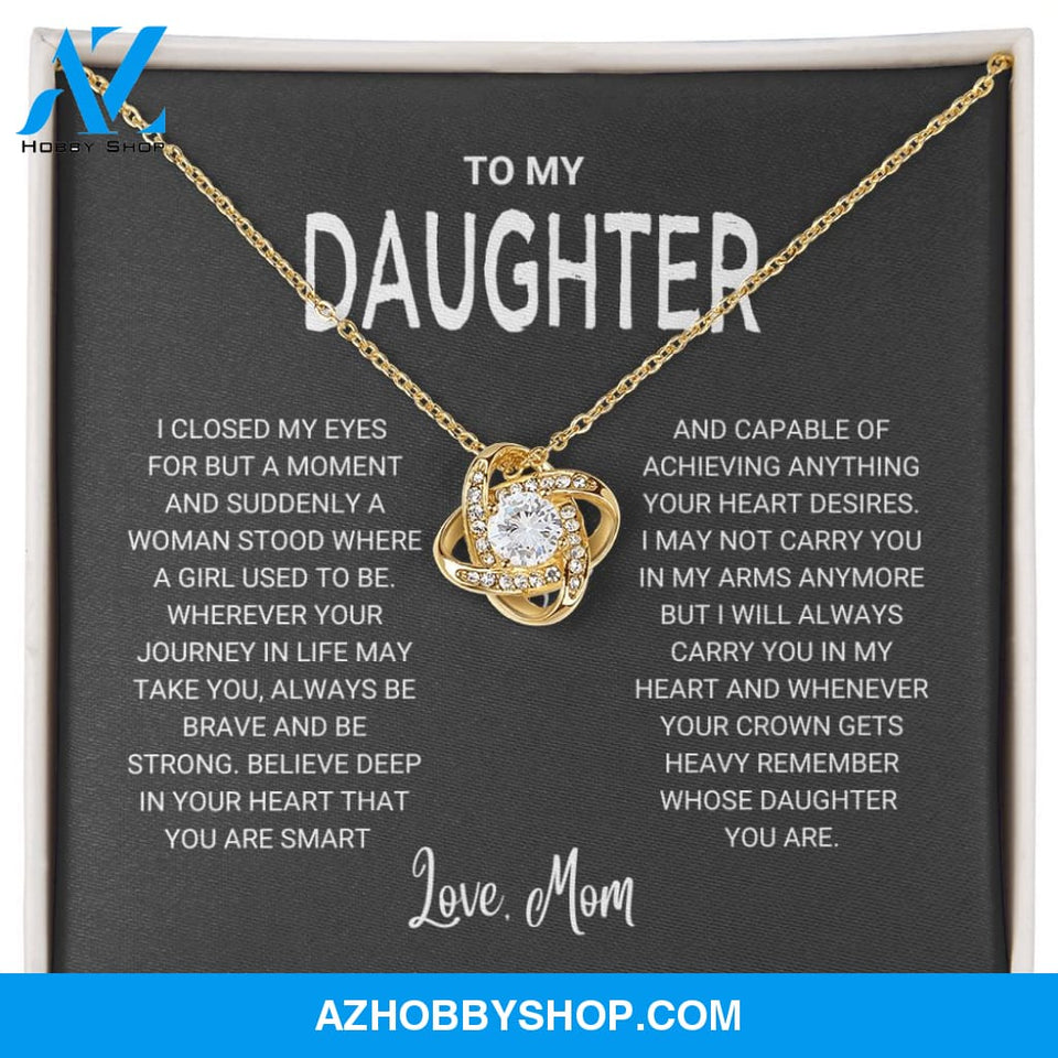 Daughter - Remember - Love Knot Necklace