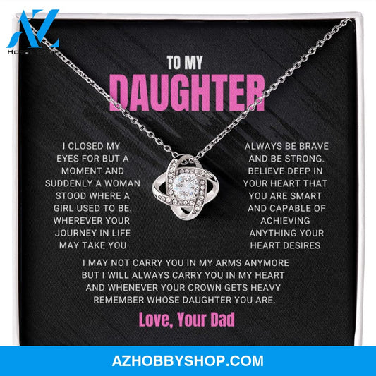 Daughter - Remember - Love Knot Necklace