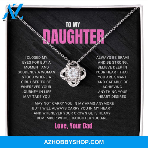 Daughter - Remember - Love Knot Necklace