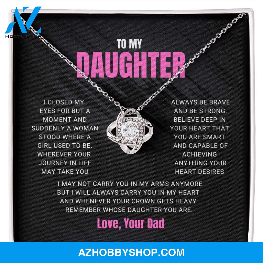 Daughter - Remember - Love Knot Necklace