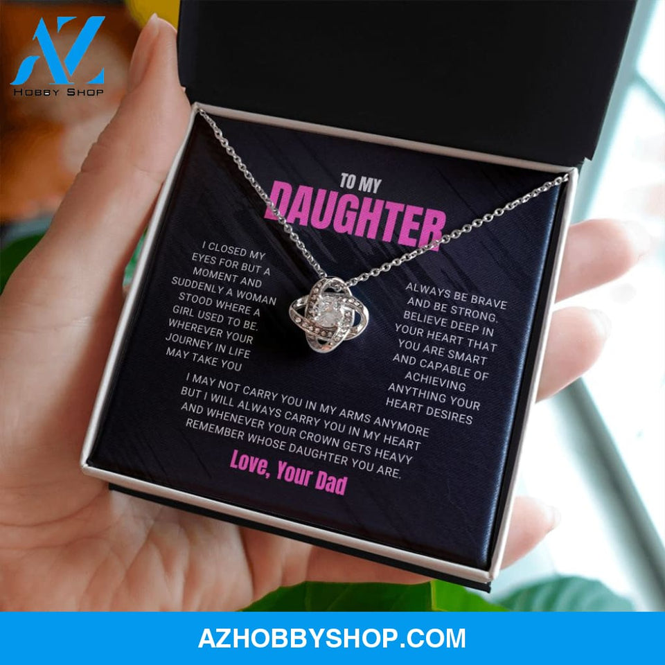Daughter - Remember - Love Knot Necklace