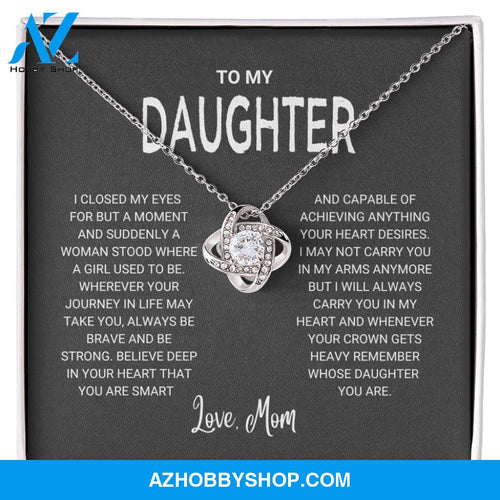 Daughter - Remember - Love Knot Necklace