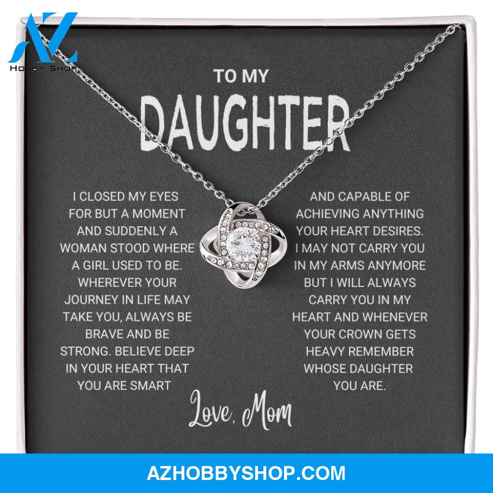 Daughter - Remember - Love Knot Necklace