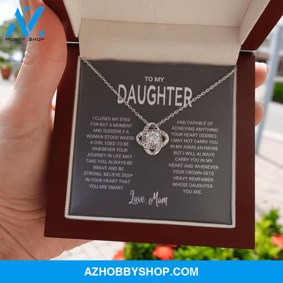 Daughter - Remember - Love Knot Necklace