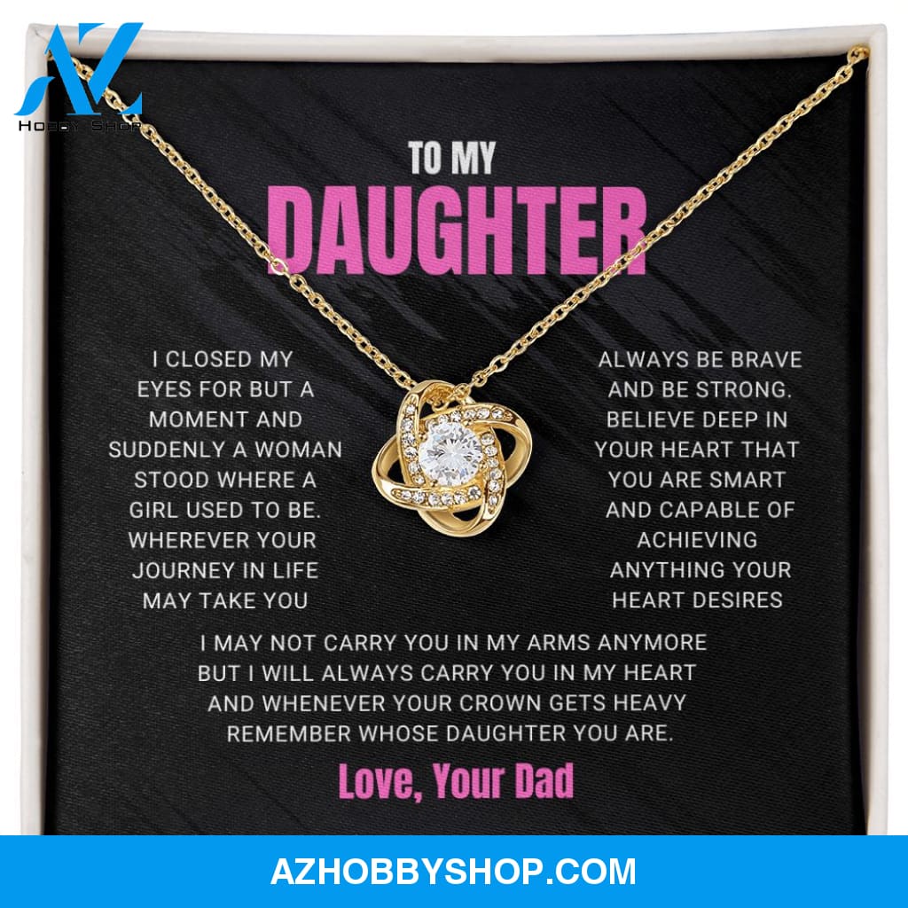 Daughter - Remember - Love Knot Necklace