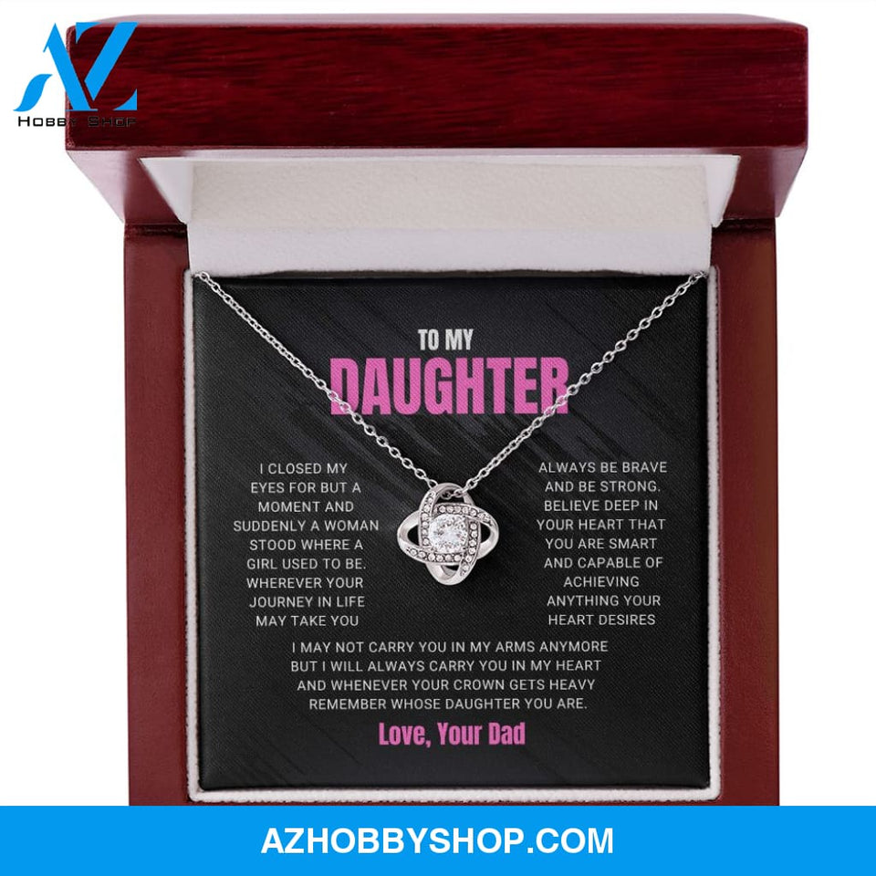 Daughter - Remember - Love Knot Necklace