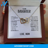 Daughter - Strength - Interlocking Hearts Necklace