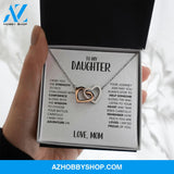 Daughter - Strength - Interlocking Hearts Necklace