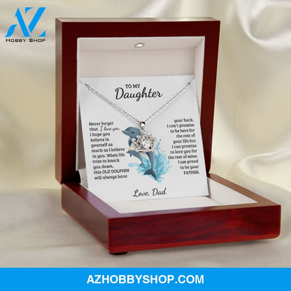 Daughter - Strong and Smart - Crown Necklace
