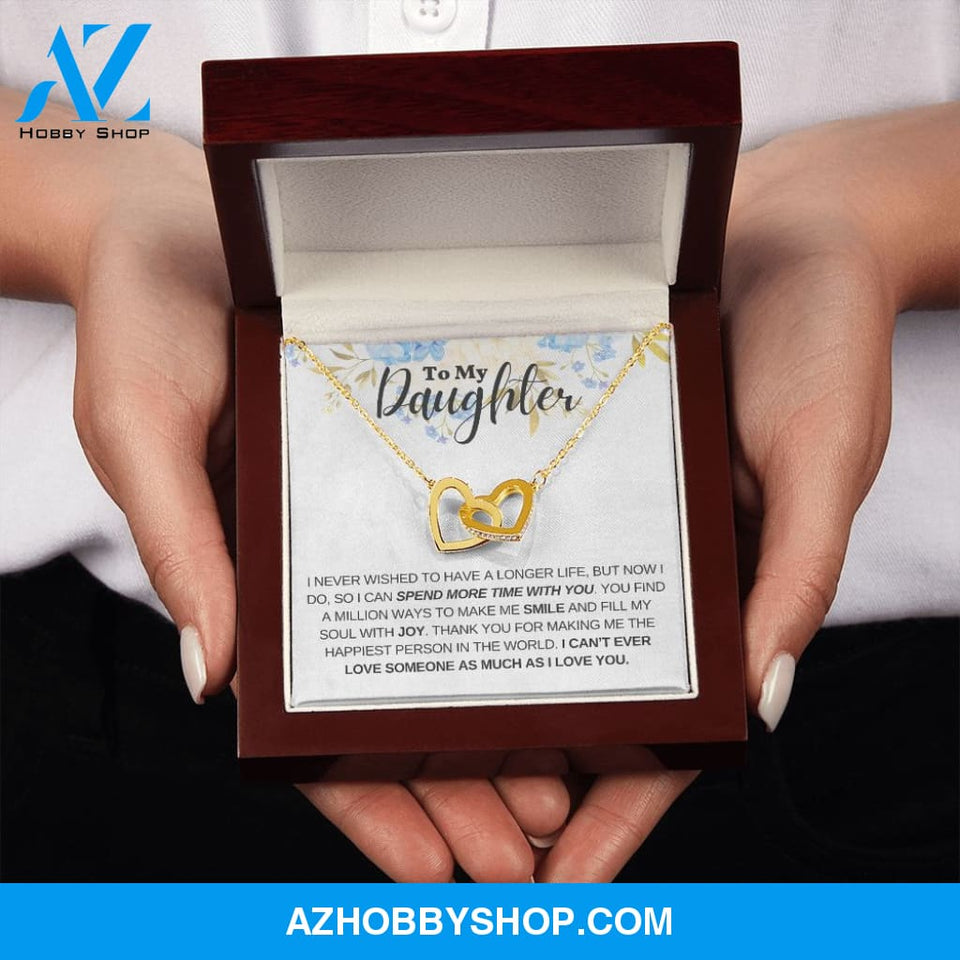 Daughter - Thank You - Interlocking Hearts Necklace