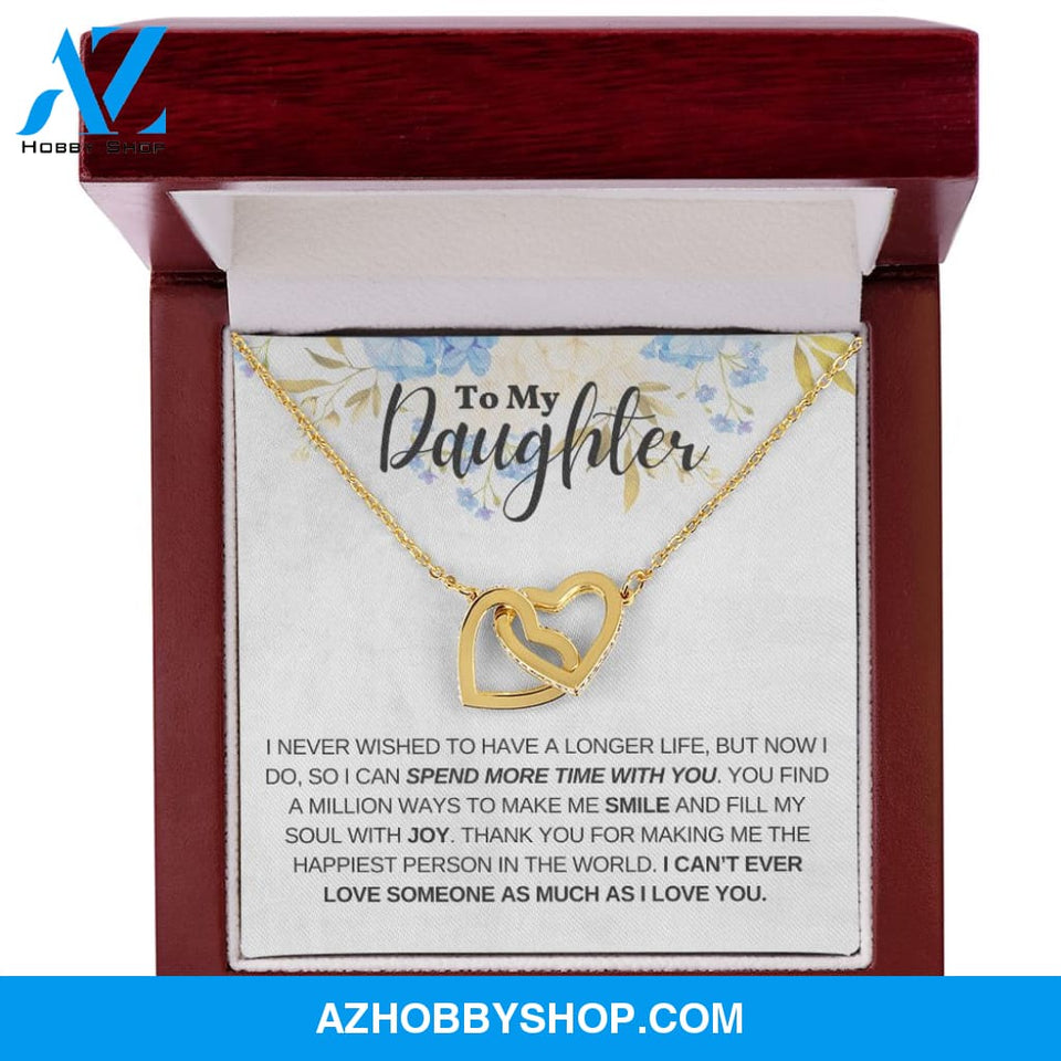 Daughter - Thank You - Interlocking Hearts Necklace