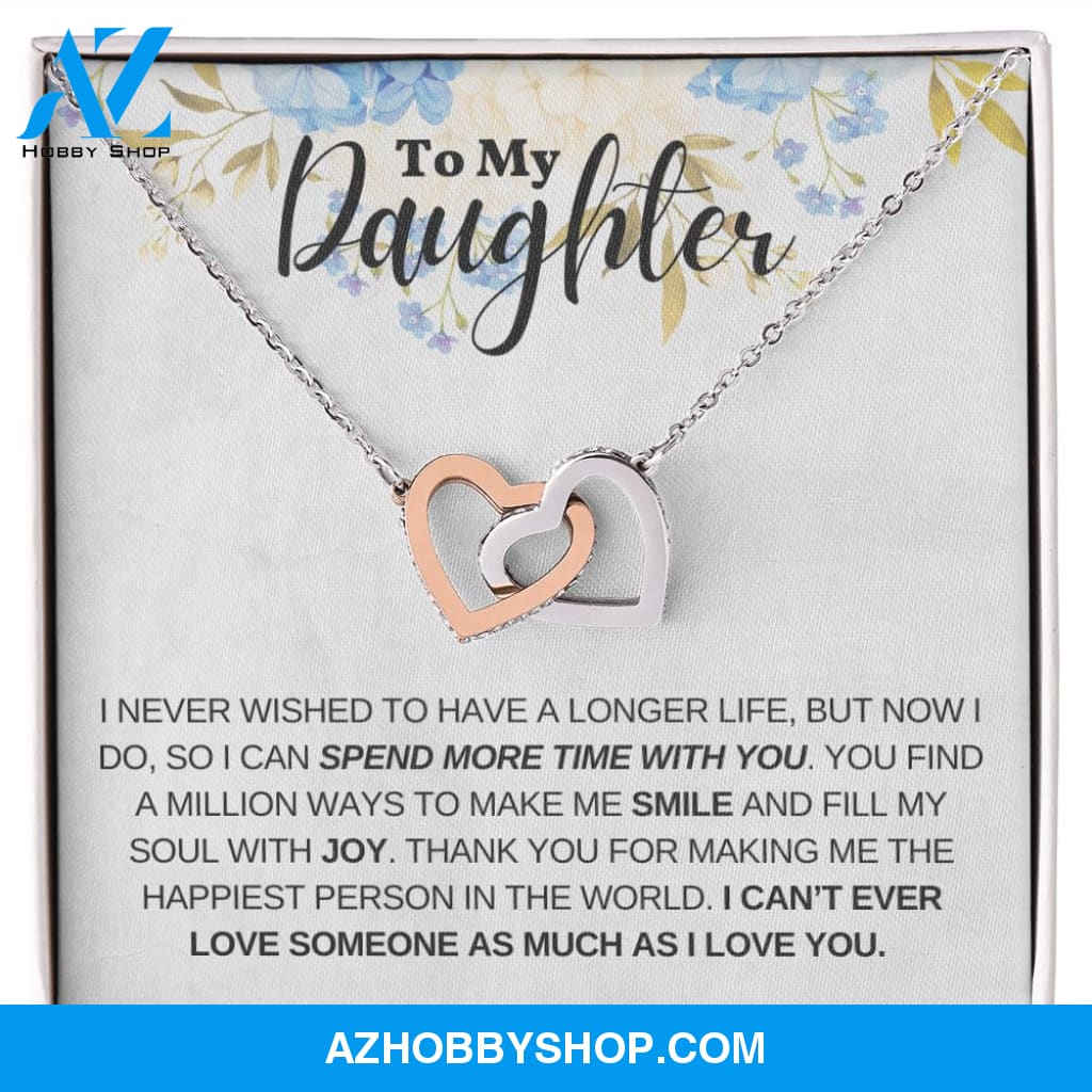 Daughter - Thank You - Interlocking Hearts Necklace