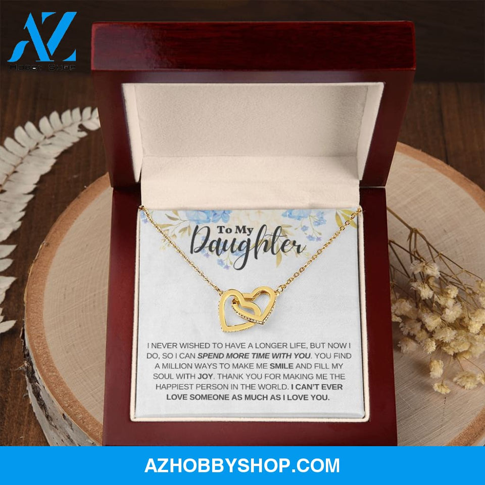 Daughter - Thank You - Interlocking Hearts Necklace