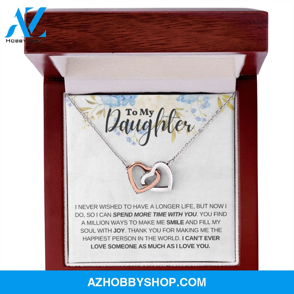 Daughter - Thank You - Interlocking Hearts Necklace