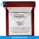 Daughter - Thank You - Interlocking Hearts Necklace