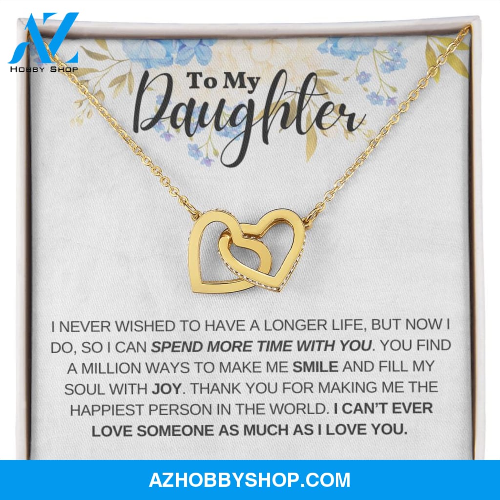 Daughter - Thank You - Interlocking Hearts Necklace