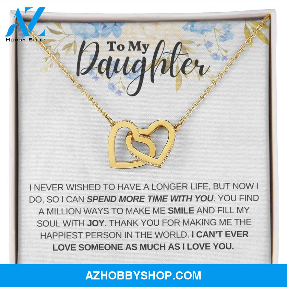 Daughter - Thank You - Interlocking Hearts Necklace