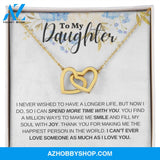 Daughter - Thank You - Interlocking Hearts Necklace