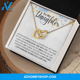 Daughter - Thank You - Interlocking Hearts Necklace