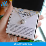 Daughter - Thank You - Love Knot Necklace