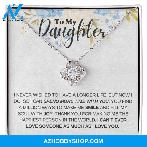 Daughter - Thank You - Love Knot Necklace