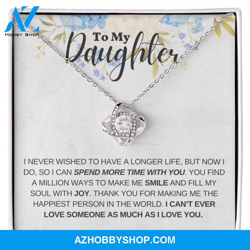 Daughter - Thank You - Love Knot Necklace