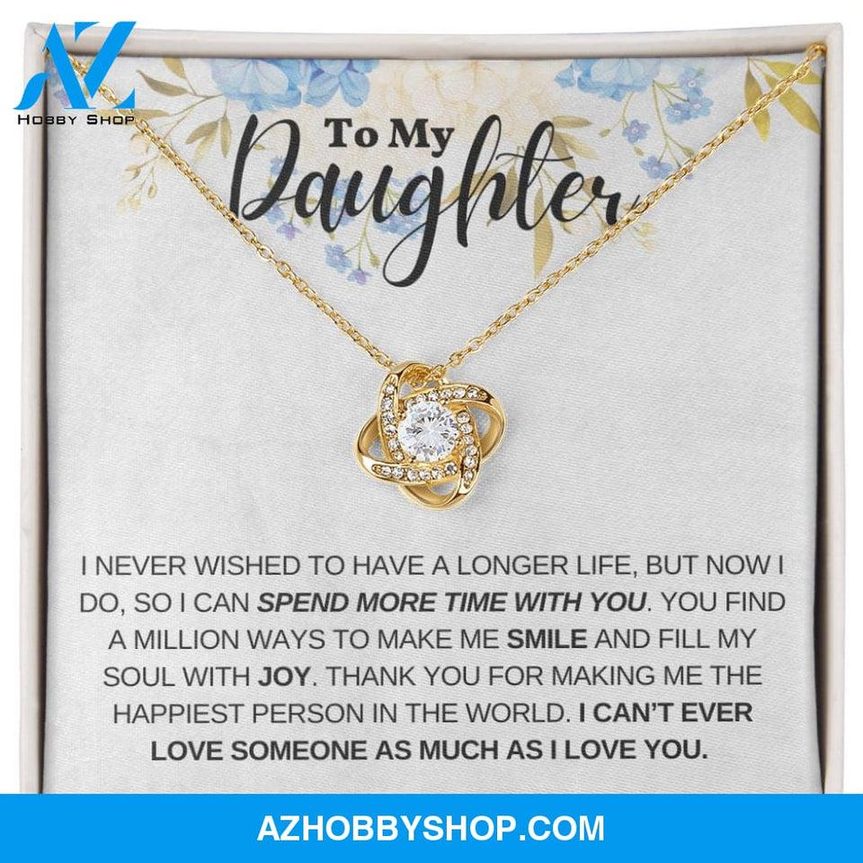 Daughter - Thank You - Love Knot Necklace