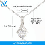 Daughter - The Proudest Moment - Alluring Beauty Silver Necklace