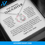 Daughter - The Proudest Moment - Alluring Beauty Silver Necklace