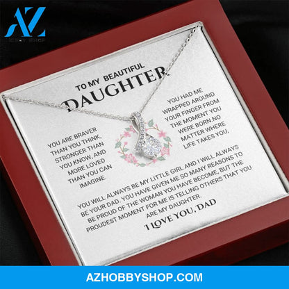 Daughter - The Proudest Moment - Alluring Beauty Silver Necklace